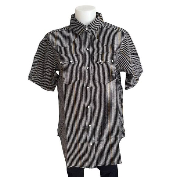 FREE PEOPLE X Sandrine Rose Pinstripe Britany Button Down Shirt size small New - Picture 1 of 8